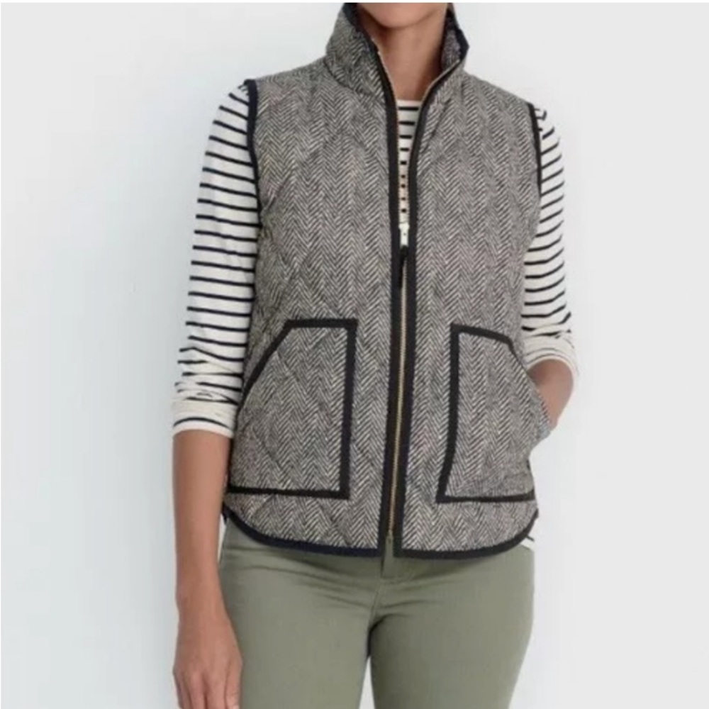 41 Hawthorn Stitch Fix Charcoal Shara Herringbone Quilted Zip Vest- Size XL